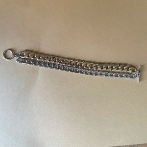 Gold & Silver Colored Chain Bracelet